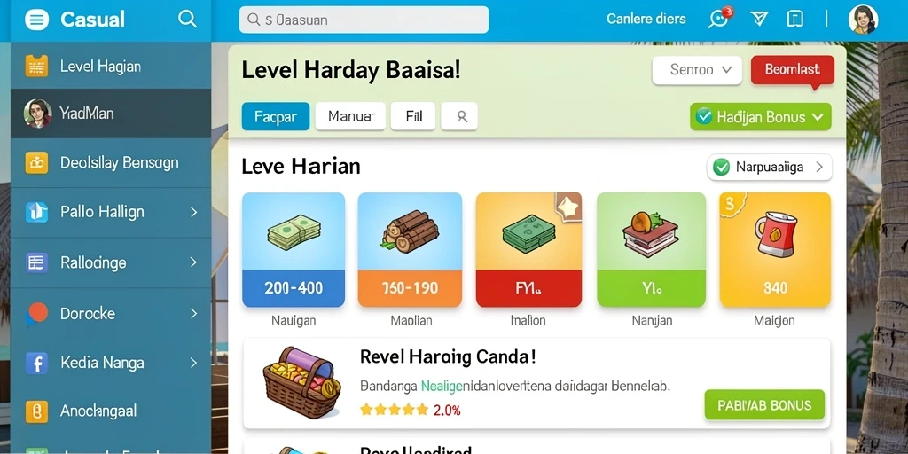 Beragam permainan seru untuk dimainkan.